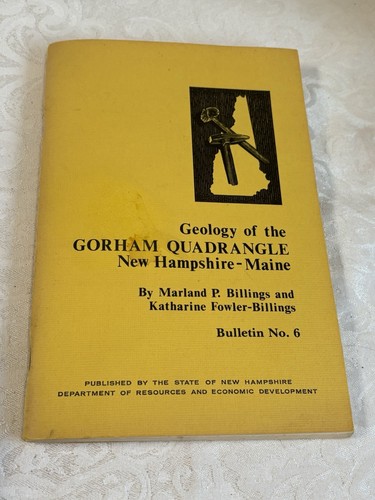 Vintage Geology Of The Gorham Quadrangle NH-Maine 1975 Color Geological Map - Picture 2 of 11