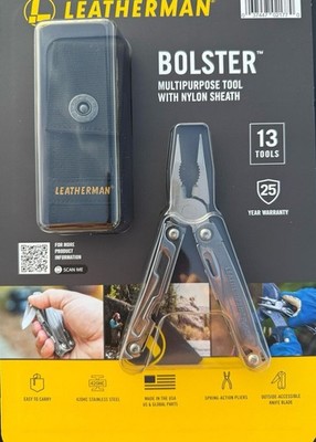 Leatherman Sidekick silver W/14 Told And Heavy Duty Nylon Sheath NIB