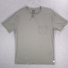 Vuori Gray Tradewind Performance Stretch Lightweight V109 Gym Shirt Mens Large