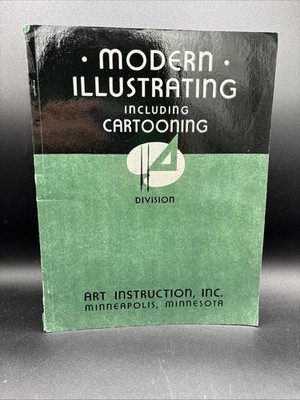1948 Modern Illustrating Cartooning Book Art Institution Excellent
