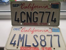 AMERIKANISCHE NUMMERNSCHILDER AUS KALIFORNIEN