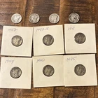Mercury Dimes Lot Circulated Silver 1917-1946 10C mixed Variety (10)