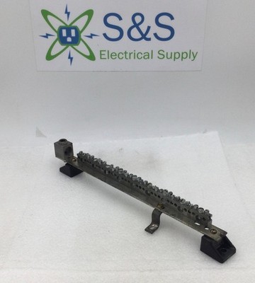 Zinsco 35 Position 4-14 AWG Neutral Isolated Grounding Bar 14'' x 2 3/8''