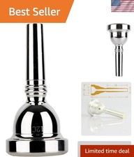 Professional Silver Plated Alto Trombone Mouthpiece 12C - Precision Comfort