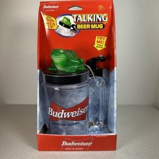 Budweiser Talking Frog Beer Mug 1997 Frog say...