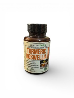 Vimerson Health Turmeric Curcumin w/ Boswellia Extract Supplement 60ct Exp 10/26