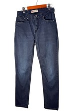 Levis 502 Jeans Womens Size 18 Regular Taper 29x31 Adjustable Waist Blue Stretch