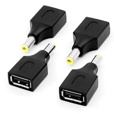 4 PCS USB 2.0 A Female To DC 5.5x2.5mm Male Power Adapter 5V 3A Fast Charging