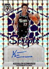 2023-24 Panini Mosaic Kessler Edwards Scripts Silver Prizm Auto #MS-EDW Kings