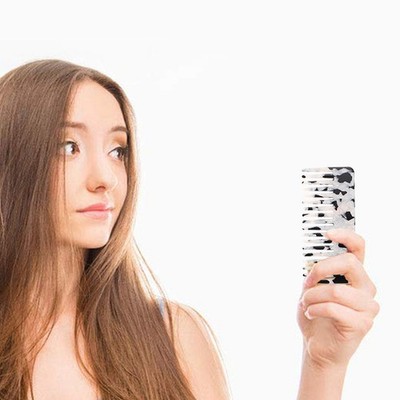  2 Pcs Haarkämmchen Kamm Breit Antistatische Haarkamm Antistatischer