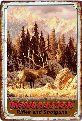 Winchester Arm Guns  Rifle Vintage Advertising up to 12 x 18 Tin sign METAL