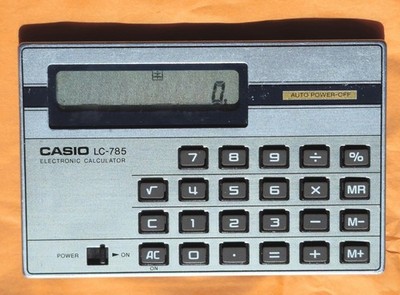 Vintage Casio LC-785B Wallet Calculator Japan Manual Case Works READ
