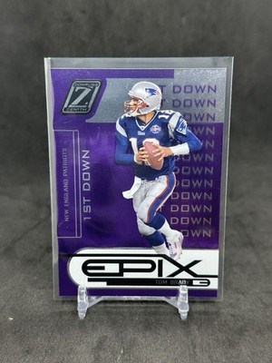 Tom Brady 2004 Donruss Zenith Epix 1st Down Purple Parallel /500 #E-24 Patriots