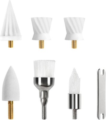 6 Tooth Polisher Replacement Brush 1 Count (Pack of 6), White2 