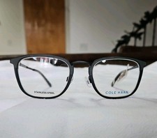 NEW Cole Haan CH4042 001 Black Unisex Eyeglasses Frames Stainless lenses