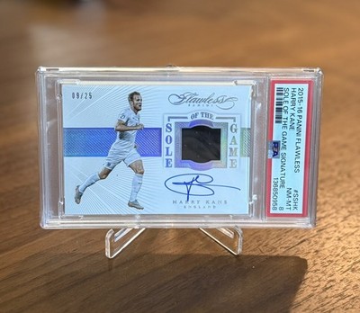 Jersey Number #9/25 2015 PANINI FLAWLESS Sole of the Game HARRY KANE PSA 8