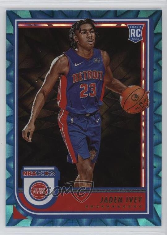 2022-23 Panini NBA Hoops Rookies Teal Explosion Jaden Ivey #235 Rookie RC 1ax