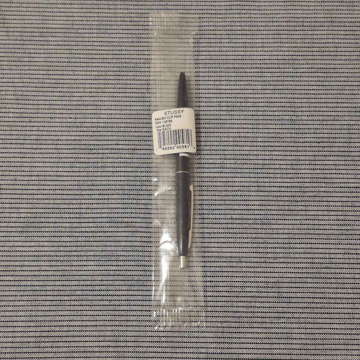 Stussy × Bic - Clip Ballpoint Black Ink Pen - New in Sealed