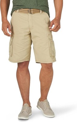 Lee Men's Dungarees New Belted Wyoming Cargo Shorts Size 34 Color Buff  NWT  !