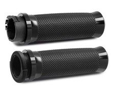 1inch Hand Grips, Cable Throttle Control Handlebar Grips Fit for Harley Black
