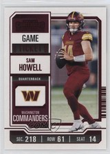 2023 Panini Contenders Red Game Ticket Sam Howell #100 19c4