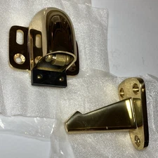 Rockwood Automatic Door Holder 494.3, Polished Brass Finish, No Screws, NEW