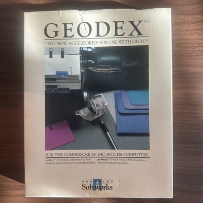 Vintage GEODEX for GEOS Commodore 64 64C 128 Berkeley Softworks Complete