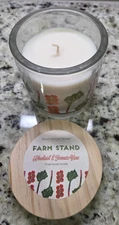 New Huntington Home Rhubarb & Tomato Vine Scent 10.5oz SOY BLEND Glass Candle