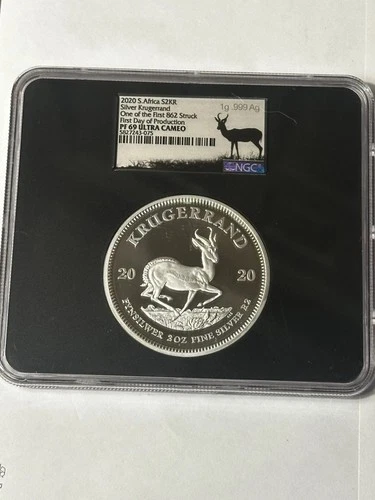 2020 South Africa Silver Krugerrand 2 Rand PF69 UCAM NGC FDoP One of 862 Struck