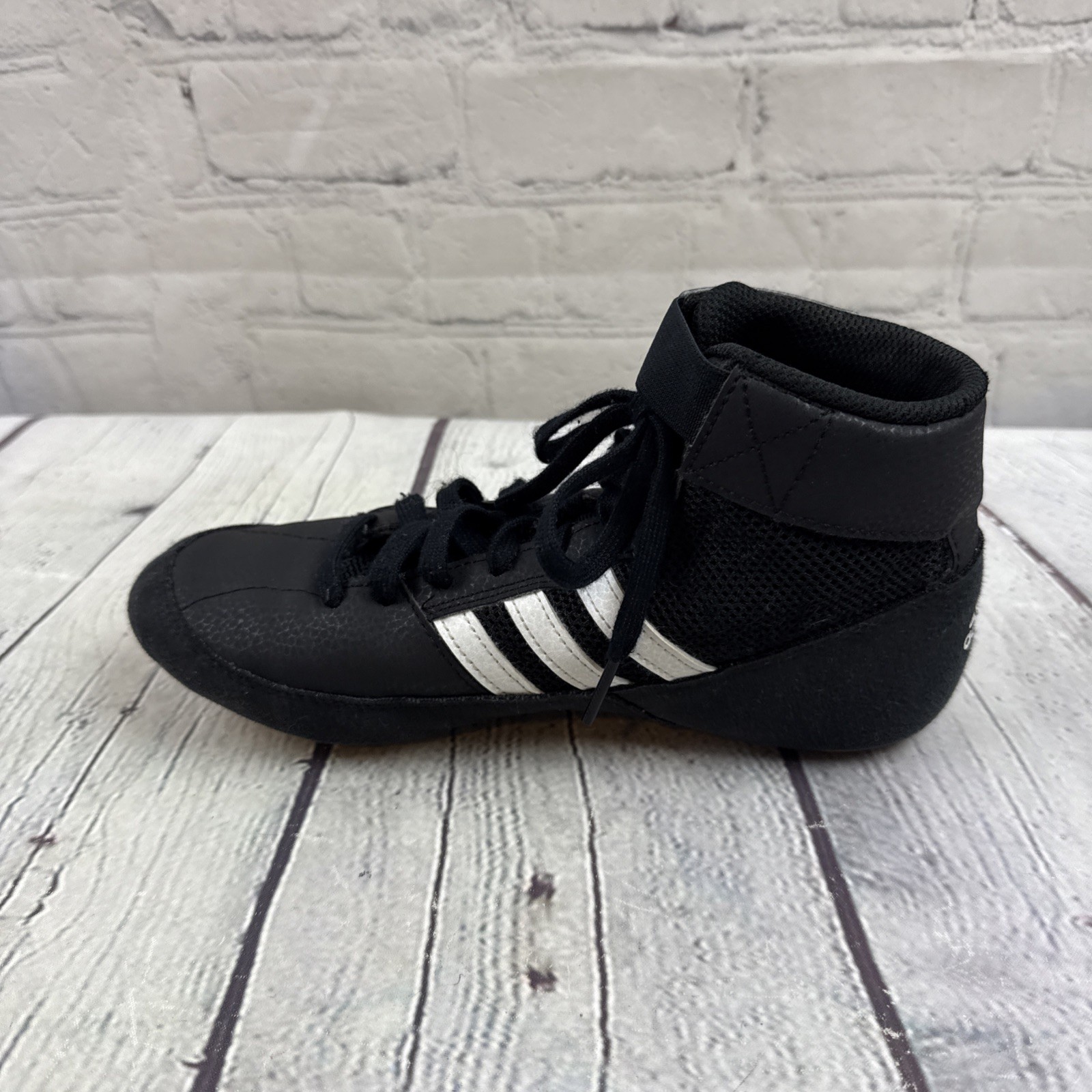 Adidas Havoc Kids Junior Wrestling Trainer Shoe Boot Black Size 4.5 thumbnail 9