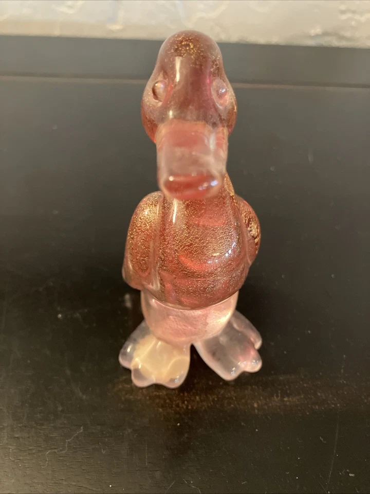 Archimede Seguso Murano Glass Ruby Red Duckling Figurine- 1950’s 3.5” Tall - Image 2 of 4