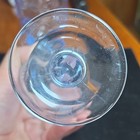 3 Blue/Clear Pressed Glass Leaf Pattern Goblets + 5 Matching Round Bowls Set — photo 5