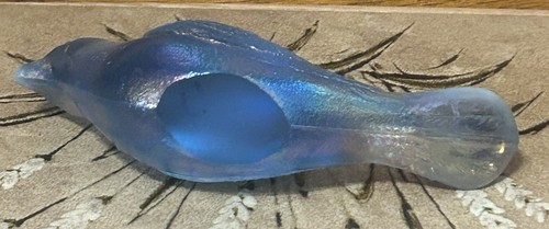Westmoreland Glass Fenton Reissue Cardinal Figurine Iridescent Light Blue - Picture 6 of 9