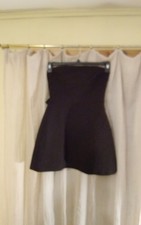 Zara Strapless Bow Back Side Zip Mini Dress Black XS NWT