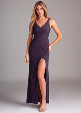 NEW Azazie Leandra Dress in Plum, Size 2 (A2) - With tags & bag, never worn