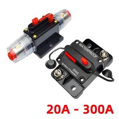 30-300Amp Wasserdicht Auto Leitungsschutzschalter Sicherung Reset für Boot Auto DC 12V-48V UK