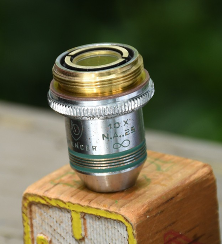 AO 10X Obiettivo Microscopio a contrasto fase oscura cat 1224 #ao2 American Optical - Foto 3 di 5