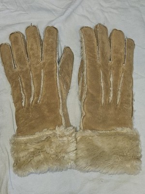 Leather Gloves, Wilsons Leather Maxima Brown Tan Gloves w/Topstitch, Medium