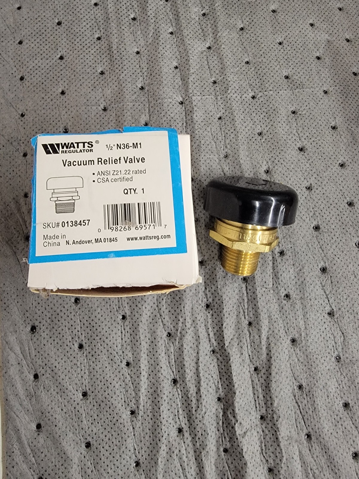 watts vacuum relief valve 1/2 inch new in box N36 eBay