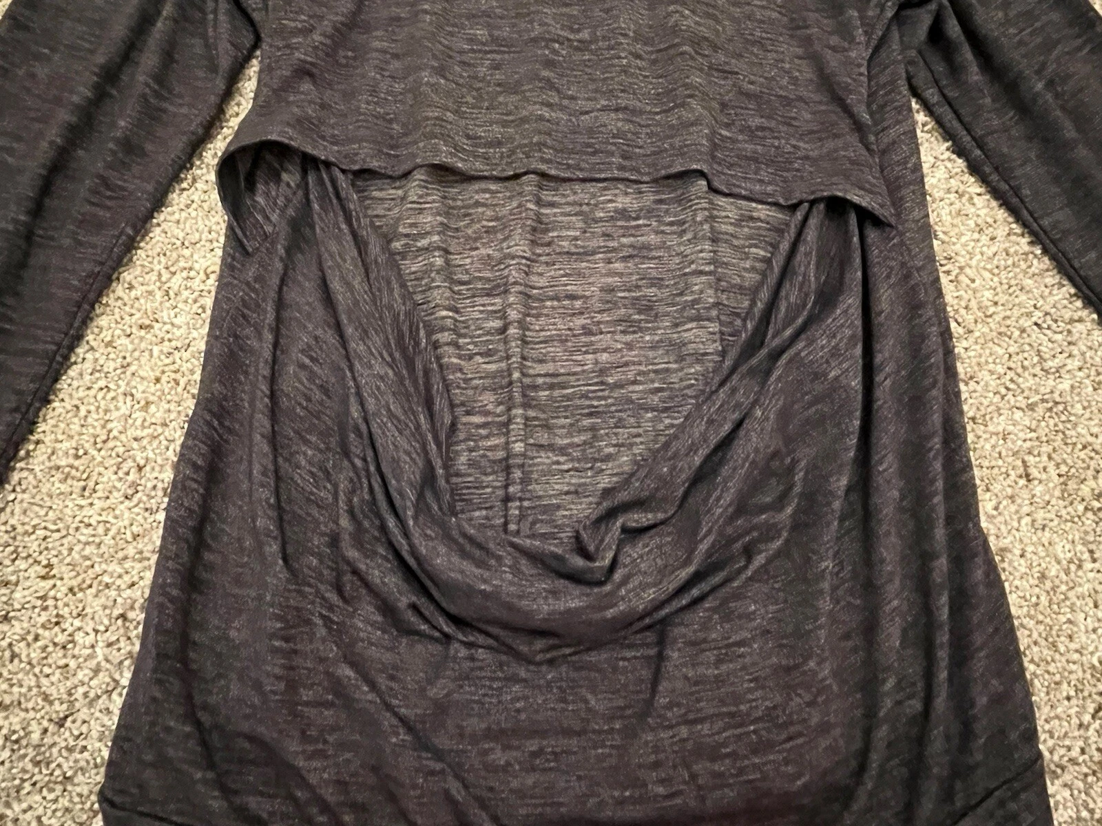 beyond-yoga active drapey open back gym athleisure shirt