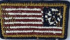 American US Flag Folk art, Woven Fabric Wall Hanging, 13 Stars — photo 3