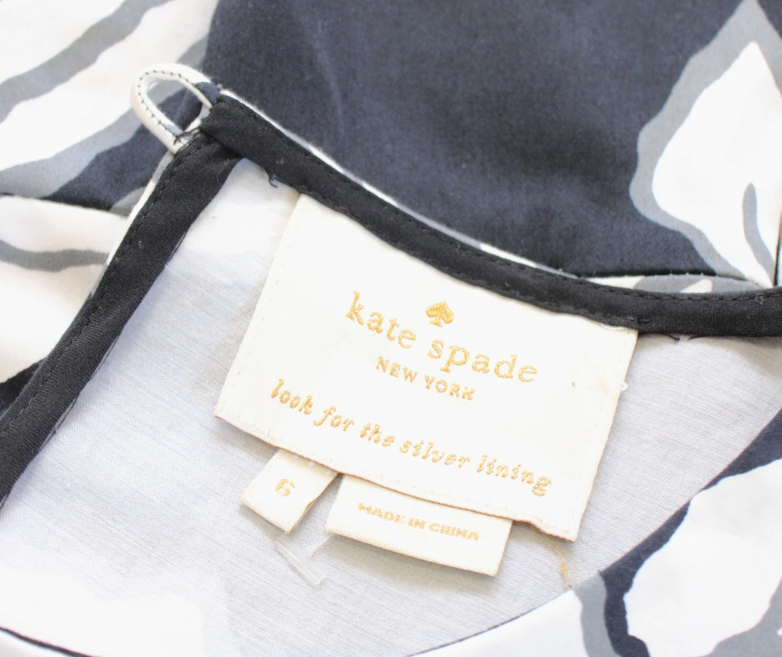 Abito tubino Kate Spade Aires Abbey Rose stampa floreale taglia 6 nero grigio