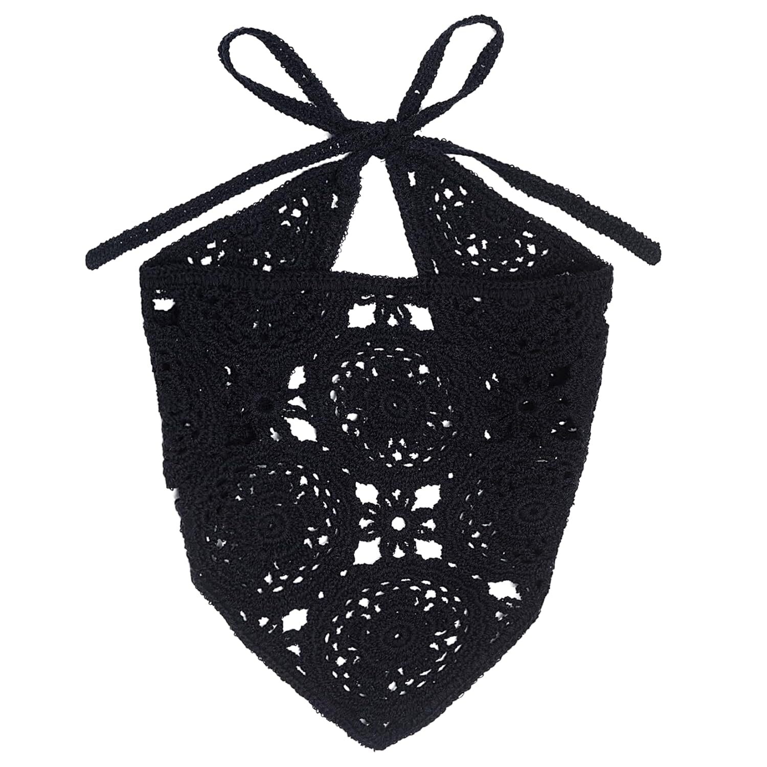 Crochet Head Scarf Bandanas Headbands Hair Scarf for Women Girls Knitted Floral