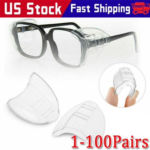 1~200Pairs Side Shields For Eye Glasses Slip On Safety Glasses Shield Universal