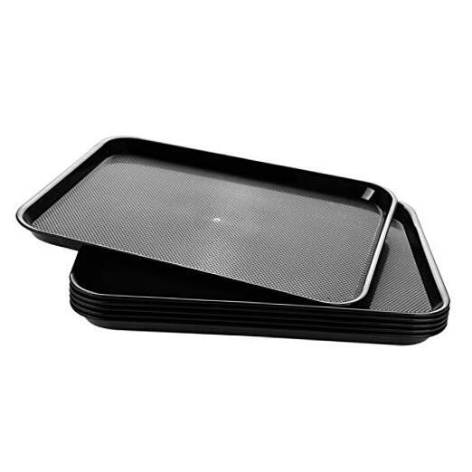 Rectangular Plastic Serving Trays,Fast Food Serving Cafeteria Black eBay