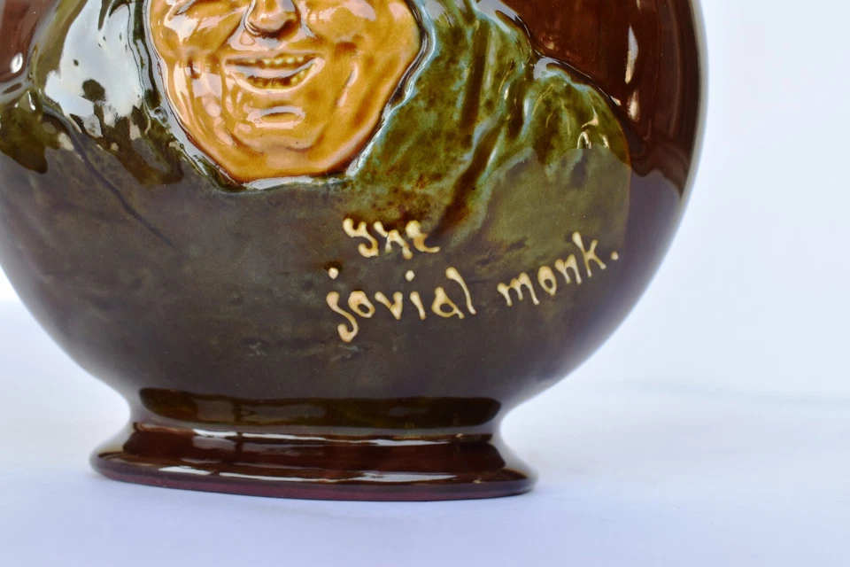 Antigua jarra de whisky Royal Doulton Kingsware Dewars The Jovial Monk frasco de cerámica Foto 4 de 4
