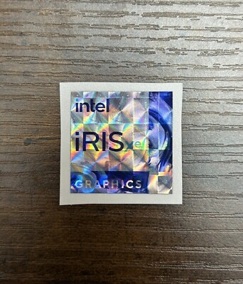 1x Intel Iris Xe Prismatic Desktop / Laptop Computer PC sticker label (NEW)