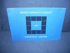 Vintage prince George's County Indust Airpark Proposal Brochure 1970's 