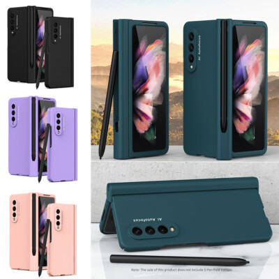 For Samsung Galaxy Z Fold 7/6/5/4/3 Shockproof Armor Pen Slot Screen Case Cover