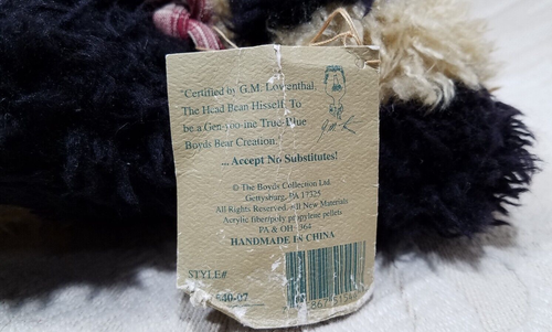 DE COLECCIÓN BOYDS BEARS HSING-HSING WONGBRUIN #51540-07 PELUCHE PANDA ARTICULADO CON ETIQUETAS - Imagen 13 de 16